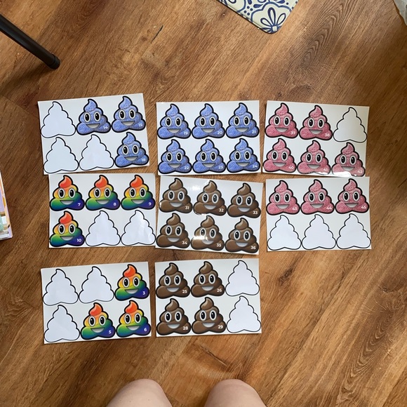 🌸 Pin The Poopie Baby Shower, Gender Reveal, Baby Game Pre-Owned - Picture 10 of 13